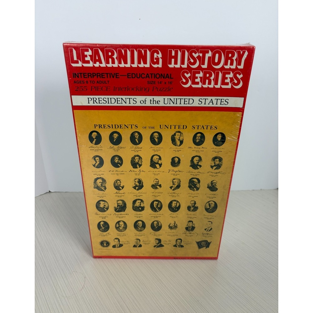 Learning History Series Presidents of the United States 255pc Puzzle VTG 1983